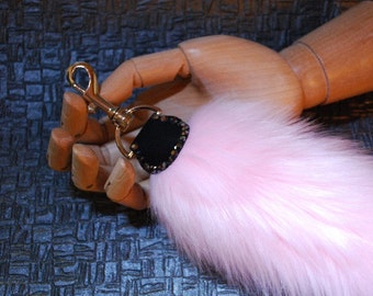 Faux Fur Tail keychain/ purse charm