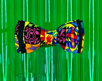 Psychedelic Bow Tie with 3 layers-On Adjustable Strap