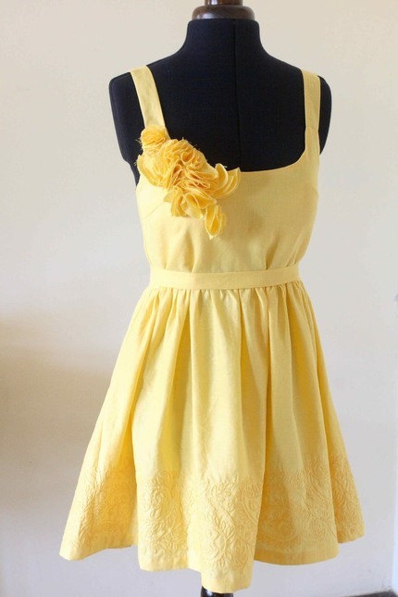 sunflower yellow formal dress