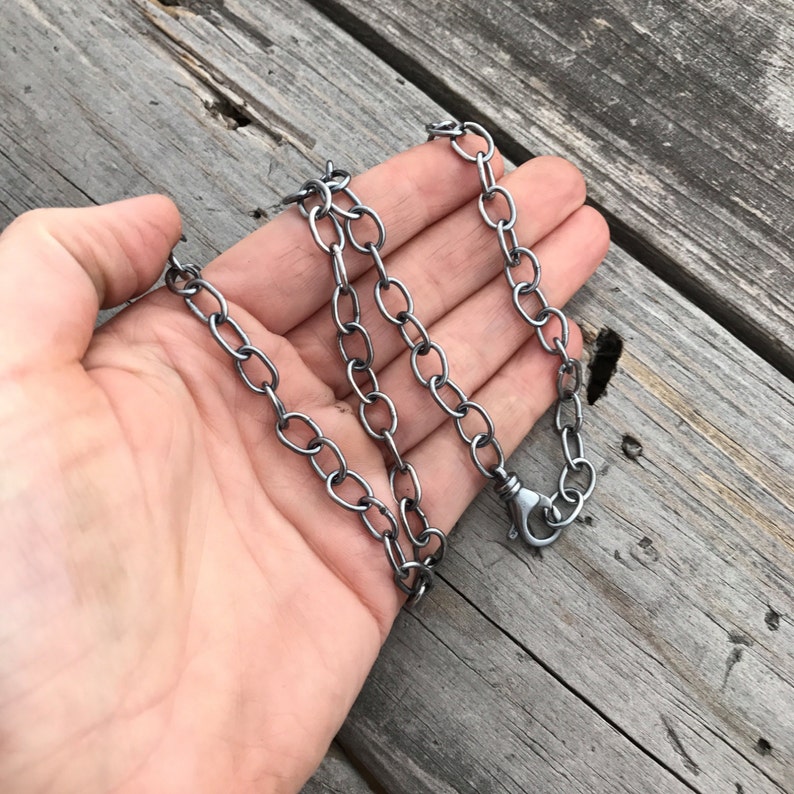Sterling Silver Handmade Chain Mens Sterling Silver Chain | Etsy