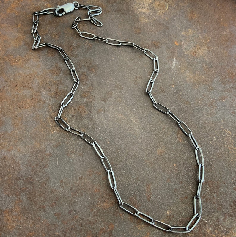 Lulu Link Chain Oxidized Silver