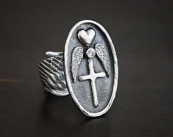 My Forever Angel Cremation Ash Memorial Ring