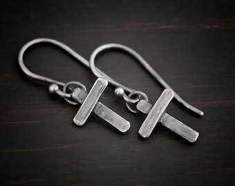 Pendientes de cruz rugosa de Ol