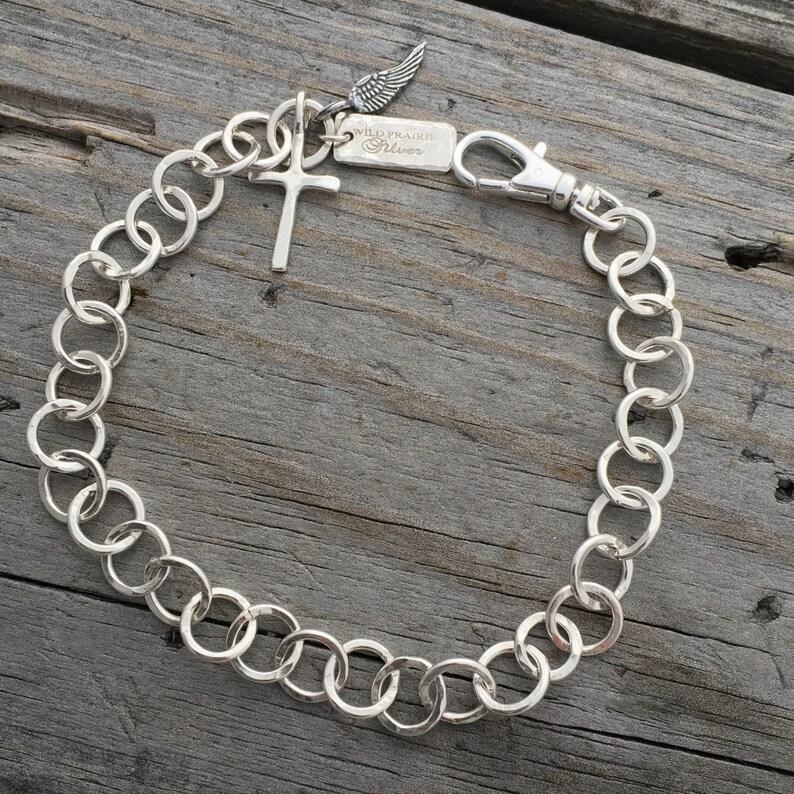 Sterling Silver Bracelet Handmade Sterling Silver Charm Etsy