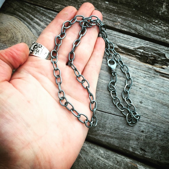 Sterling Silver Handmade Chain Mens Sterling Silver Chain Etsy