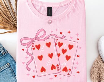 Playing Cards Valentine Day 6 7 Shirts, Girly Six Seven Valentines Day Sweatshirt