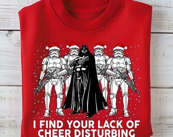 Funny Star Wars Christmas Shirt: Darth Vader Stormtrooper Party Tee