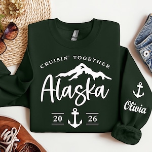 Custom Alaska 2026 Group Trip Sweatshirt: Alaska Cruise Gift image 9