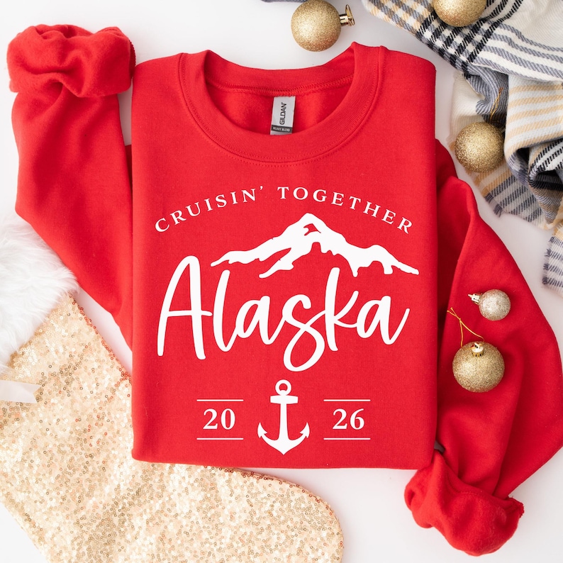 Custom Alaska 2026 Group Trip Sweatshirt: Alaska Cruise Gift image 11