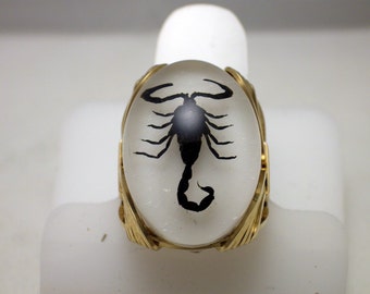 Scorpion Ring In 14 Kt. Gold Filled Wire or Sterling Silver