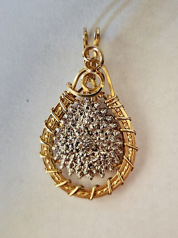 Diamond Teardrop Cluster Pendant