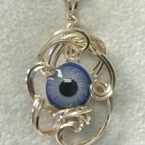 Designer Series Vintage Doll Eye Pendant image 2