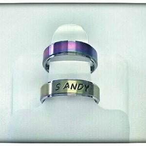 Hand Stamped Stainless Steel Name Ring
