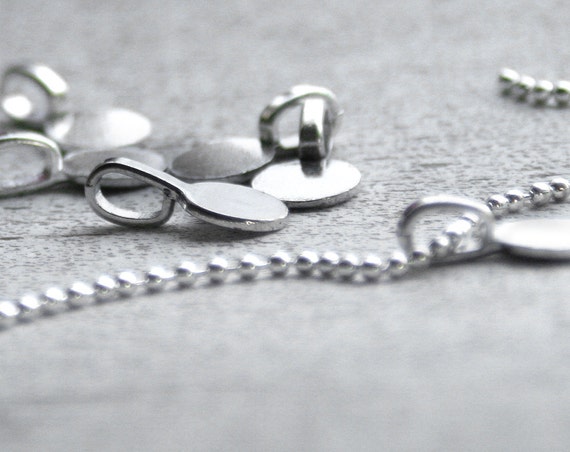 25 Scrabble Tile Screw In Silver Plated Bails