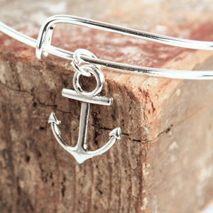 Anchor Charms. QTY 4. Silver Plated. for Adjustable Bangles - Etsy