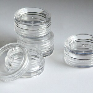 CLEAR PLASTIC CONTAINERS for Slime Twisted Lid Jars Screw on Slime