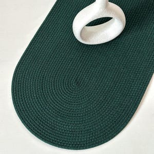 Waschbarer Tischläufer, Ovales Tischset aus Baumwollseil - Elegantes Tischdekor-Mittelstück