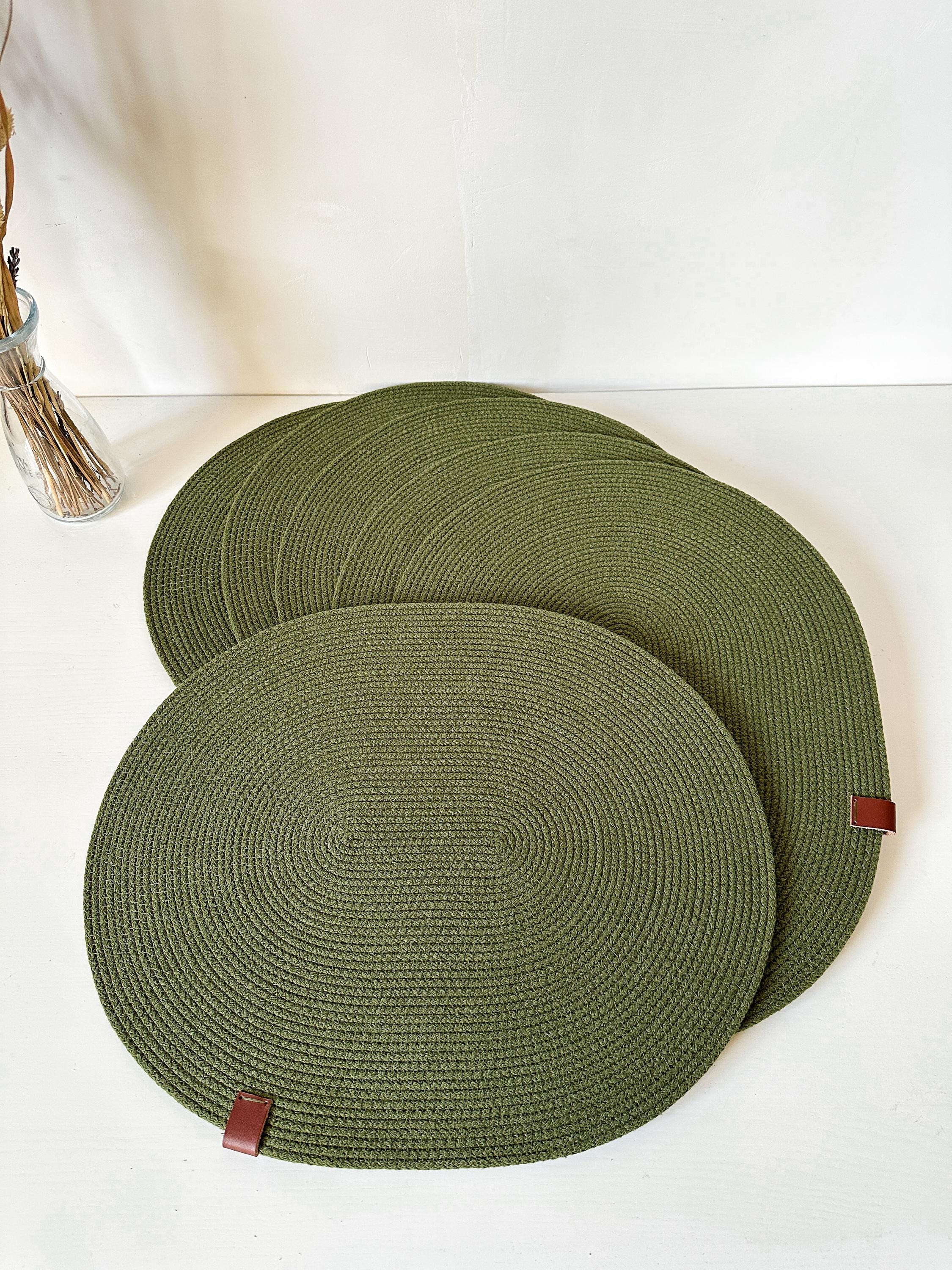 Washable Cotton Rope Table Runner, Oval Placemats - Elegant ...