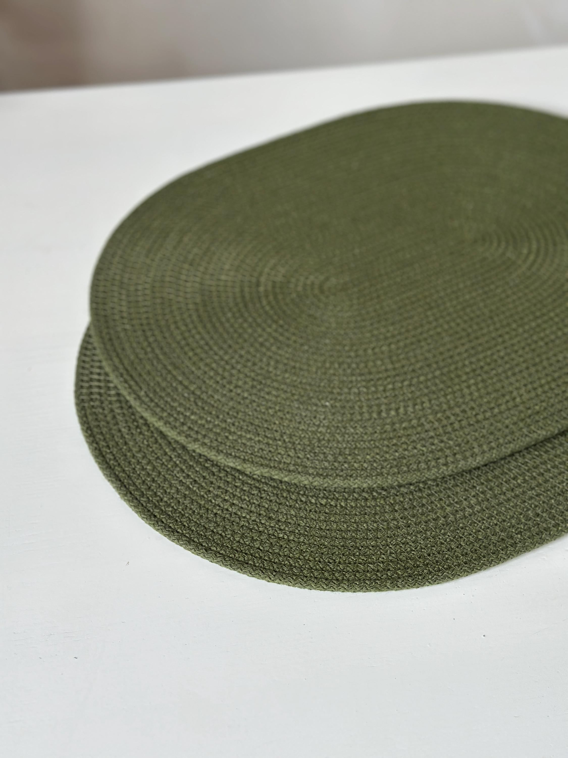 Washable Cotton Rope Table Runner, Oval Placemats - Elegant ...