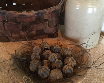Blackened Beeswax Mini Pumpkin Bowl Fillers #325 Fall~Harvest~Halloween~Primitive~Cinnamon