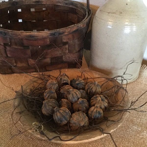 Blackened Beeswax Mini Pumpkin Bowl Fillers #325 Fall~Harvest~Halloween~Primitive~Cinnamon