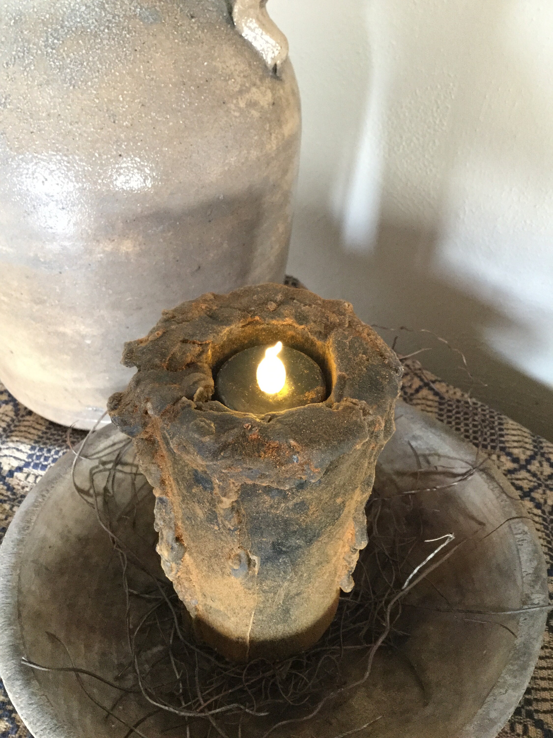 Blackened Beeswax Dripping Flicker Candle 537 tea Etsy