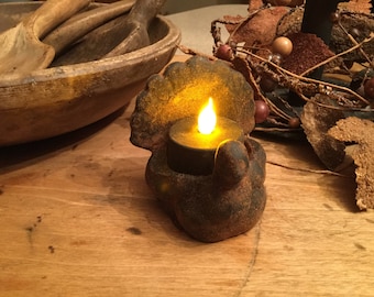 Blackened Beeswax Turkey Flicker Light Thanksgiving /Fall #321