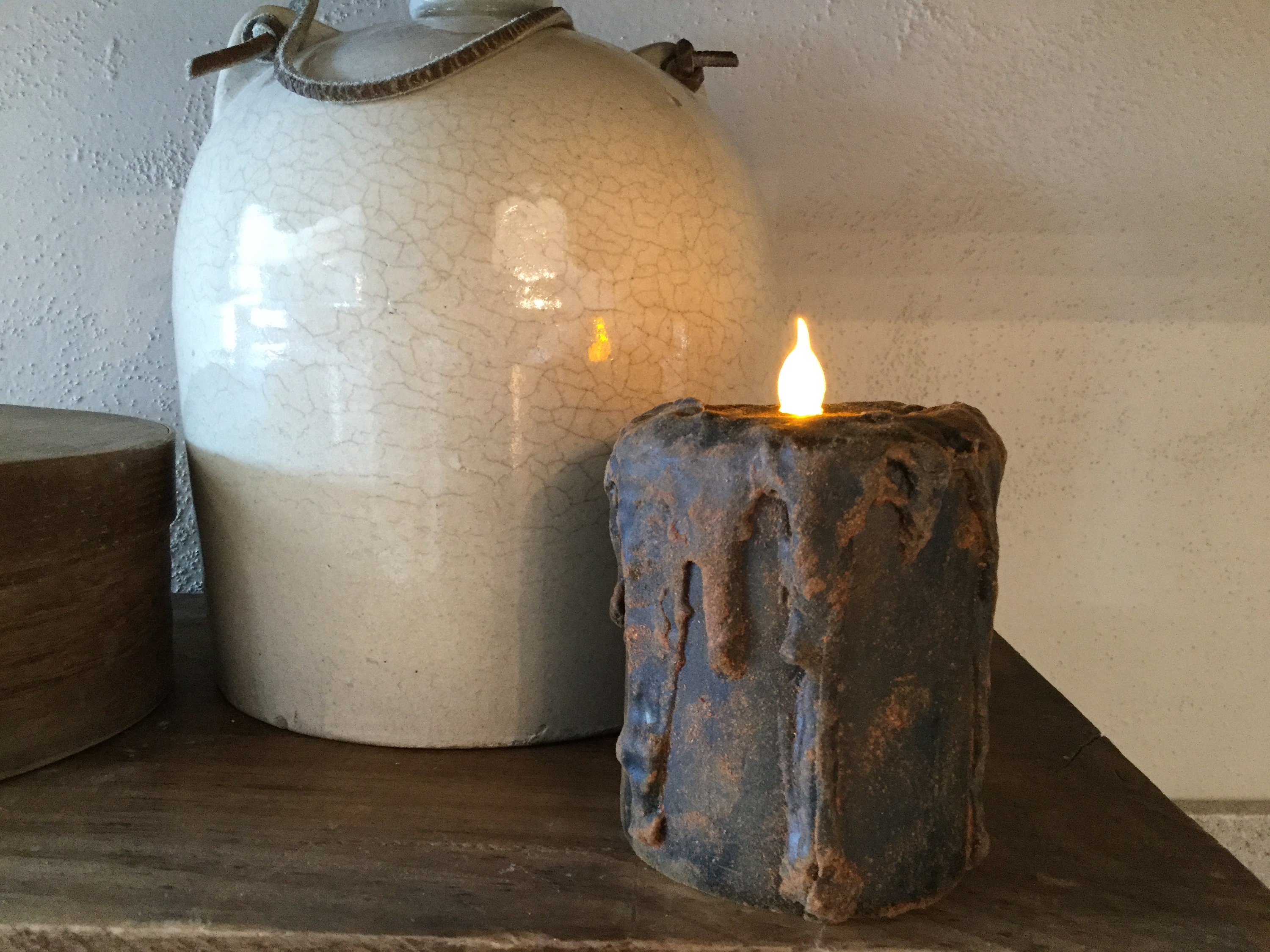 Blackened Beeswax Dripping Flicker Candle 537 tea Etsy