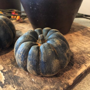 Blackened Beeswax Small Chunky Pumpkin #334 ~Primitive~Fall~Bowl Filler~Harvest~