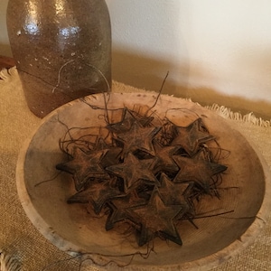 Primitive Blackened Beeswax Star Bowl Fillers  #508