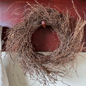 Natural Angel Vine Wreath~Primitive~Floral Base~Candle Ring~Simple~Dried~Vine~