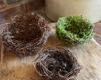 Angel Vine Bird's Nests ~3 Sizes/Variations~Spring~Summer~Nature~Natural~Faux Moss~
