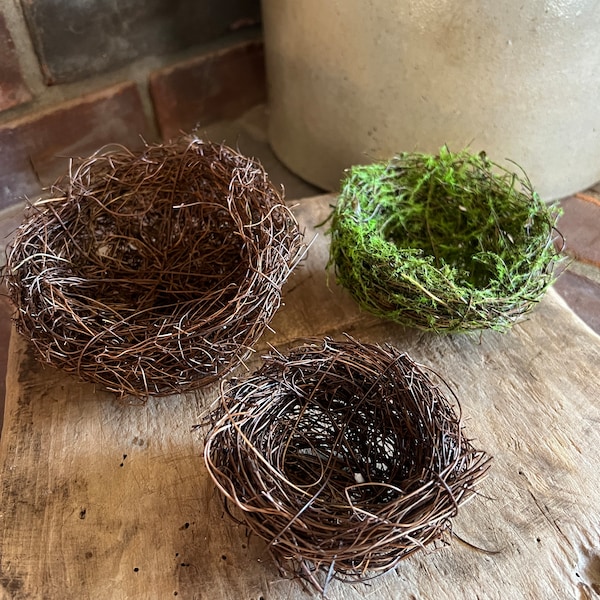 Angel Vine Bird's Nests ~3 Sizes/Variations~Spring~Summer~Nature~Natural~Faux Moss~