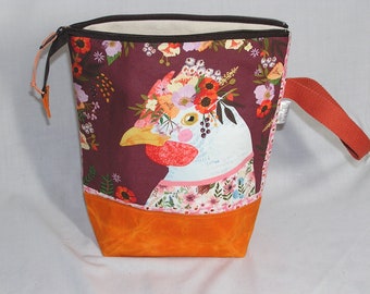 Floral Chicken Project Bag