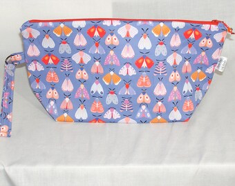 Moths on Periwinkle Beckett Bag