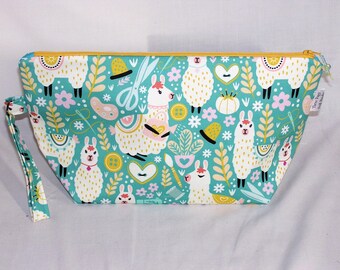 Llamas on Aqua Beckett Bag