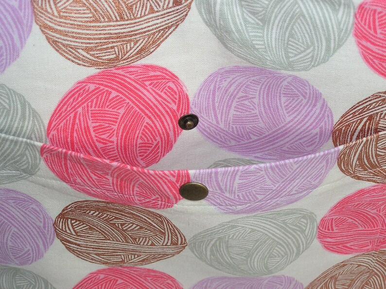 PREORDER Yarn Balls Zippered Pepin Tote image 5