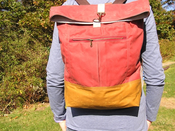 MADE TO ORDER Waxed Canvas Backpack in 