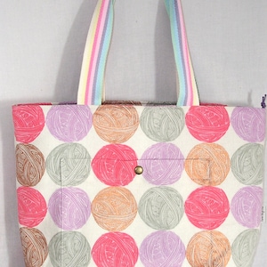 PREORDER Yarn Balls Zippered Pepin Tote image 1