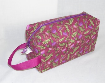 Thistles on Plum Project Bag