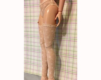 Ready to Wear Sheer Nude Bikini Undies and Stockings Fit DeeAnna Denton Peggy Harcourt Lara Croft 17"