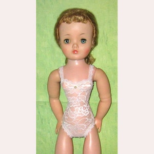 Ready to Wear Ivory Lace Teddy Lingerie Outfit Fits Vintage Madame Alexander Cissy & Modern Cissy 19&quot; - 20&quot;