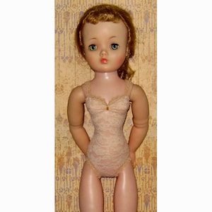 New Ready to Wear Sandy/Suntan Floral Stretch Lace Teddy Lingerie Outfit Fits Vintage Madame Alexander Cissy & Modern Cissy 19&quot; - 20&quot;