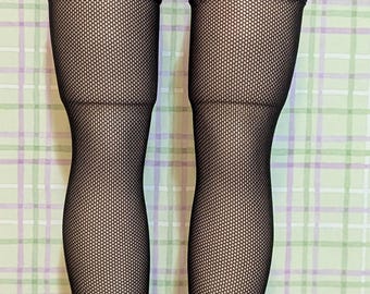 NEW Ready2Wear Black Tiny Fishnet design Thigh High Stockings Fits Vintage Madame Alexander Cissy & Modern Cissy 19" - 21"