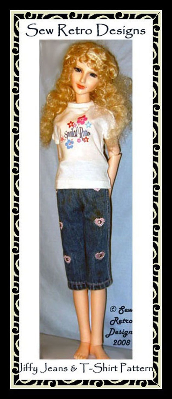 Black /& White Jiffy Teddy PATTERN /& KIT fits Ellowyne Amber 16/" Fashion Dolls