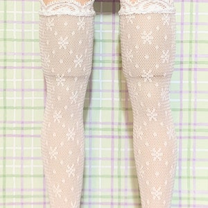 NEW Ready2Wear Sheer White Tiny Flowers Panty and Stockings Fits Vintage Madame Alexander Cissy & Modern Cissy 19&quot; - 20&quot;