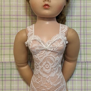 NEW Ready to Wear Soft White Floral Lace Teddy Lingerie Outfit Fits Vintage Madame Alexander Cissy & Modern Cissy 19&quot; - 20&quot;