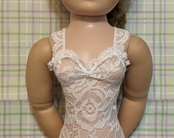 NEW Ready to Wear Soft White Floral Lace Teddy Lingerie Outfit Fits Vintage Madame Alexander Cissy & Modern Cissy 19" - 20"