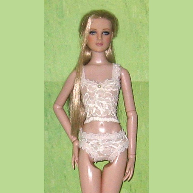 Ready2Wear Nude Lace Bra & Bikini Lingerie Set Fit Antoinette Jon & Cami