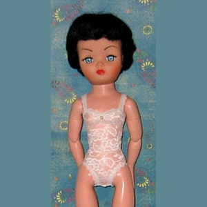 Ready to Wear Sheer Ivory Lace Teddy Lingerie Outfit Fits Uneeda Vintage Dollikin 19" - 20"